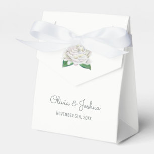 Ballotins Roses blanches Mariage Faveur Boxes