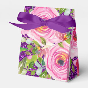 Ballotins Roses d'aquarelle en rose sur Parties scintillant