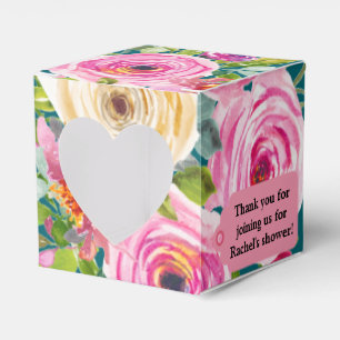 Ballotins Roses d'aquarelle en rose sur Turquoise personnali