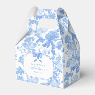 Ballotins Roses Florales Bleu Blanc Chinoiserie Mariage