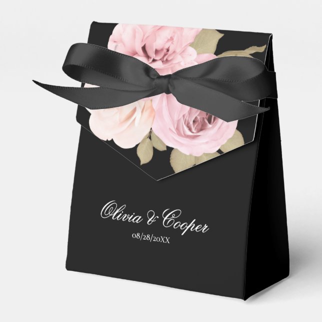 Ballotins Roses roses roses noires et blanches Mariage chic (Verso)