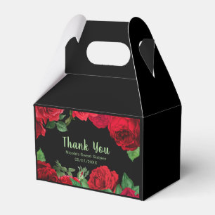Ballotins Roses Rouges Élégantes Fleurs Sweet Sixteen
