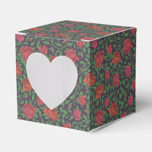 Ballotins Roses rouges et fuchsia parfaites de style gothiqu (Verso)