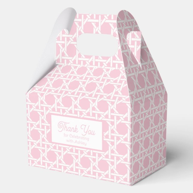 Ballotins Rotin rose et blanc de Palm Beach (Recto)