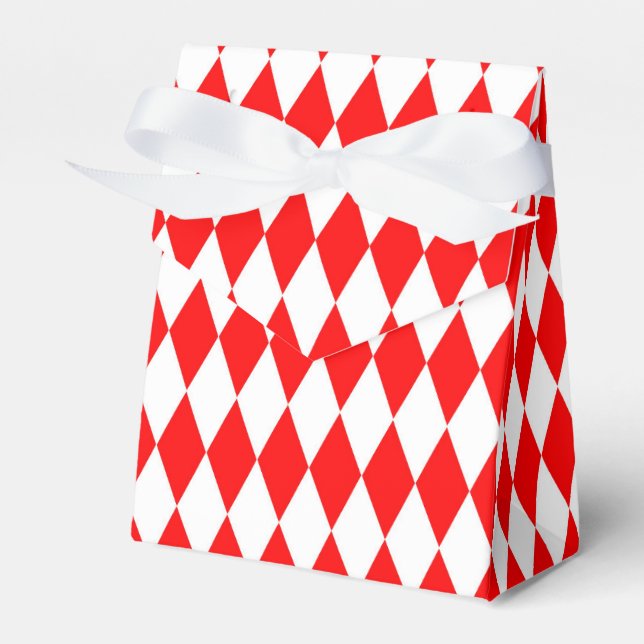 Ballotins Rouge blanc Arlequin Diamants Checkers Design (Verso)