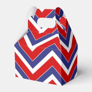 Ballotins Rouge, Blanc, Bleu Chevron 1-PARTY FAVOR BOX, Gabl