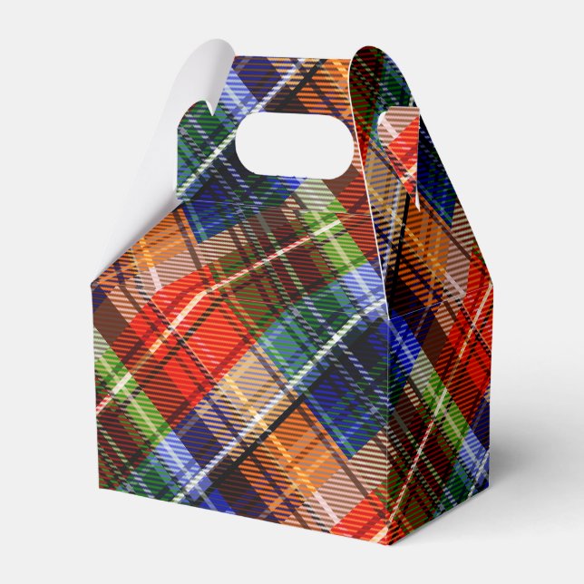 Ballotins Rouge Bleu Vert Jaune Carreaux Tartan Design  (Verso)