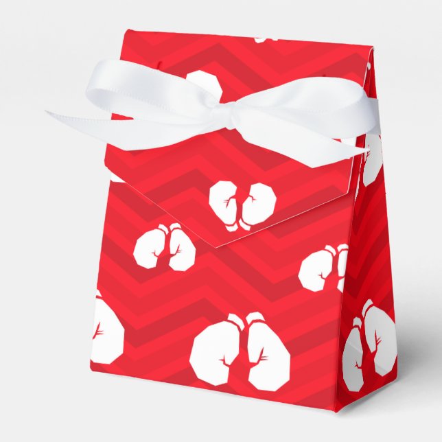 Ballotins Rouge écarlate, Blanc, Chevron, Boxer, Gants de bo (Verso)