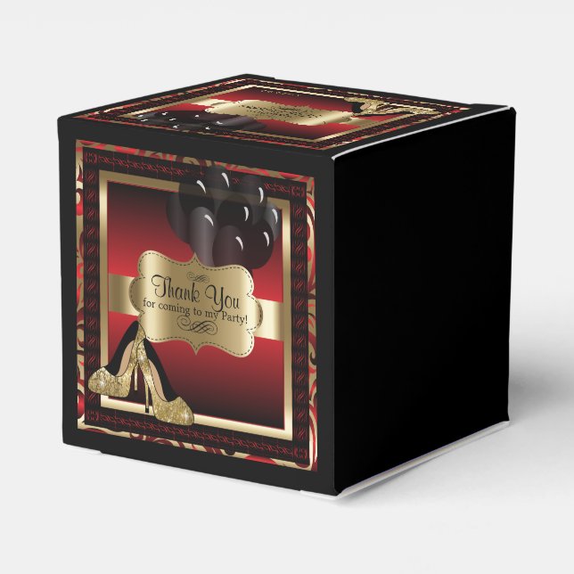 Ballotins Rouge et or métal - 00e anniversaire | Texte do-it (Arrière)