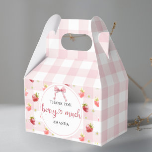 Ballotins Rouge Fraise Rose Carreaux Merci Beaucoup