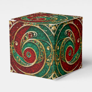 Ballotins Rouge Gold Green Noël boîte cadeau de Noël
