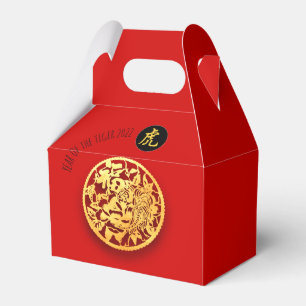 Ballotins Rouge Golden Tiger Papercut Nouvel An Chinois 2022