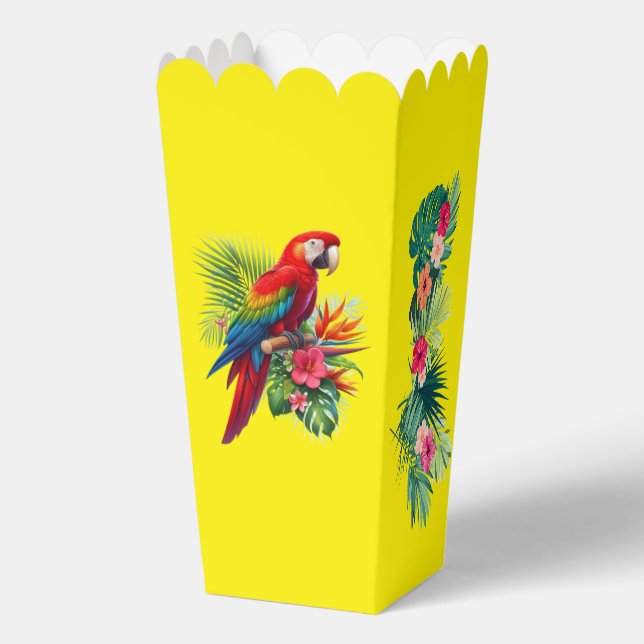 Ballotins Rouge macaw tropical floral (Verso)