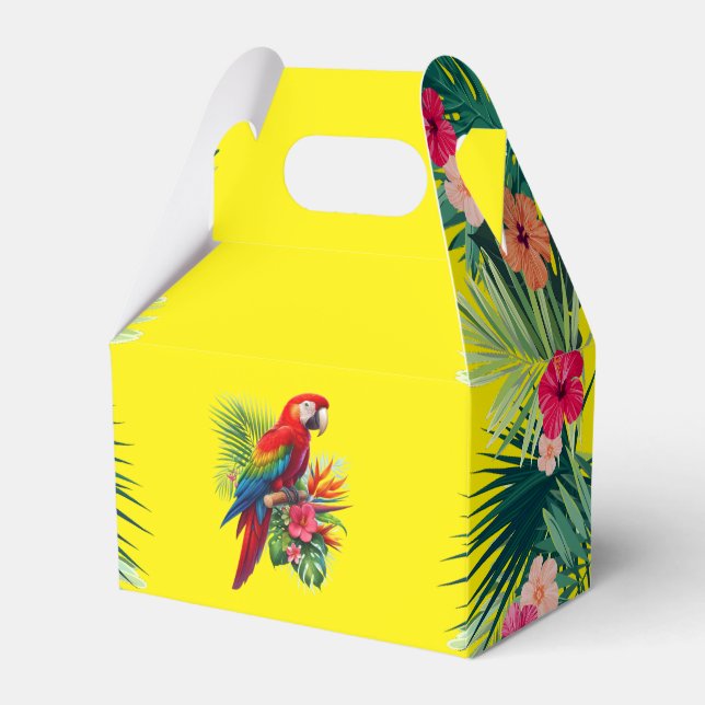 Ballotins Rouge macaw tropical floral (Verso)