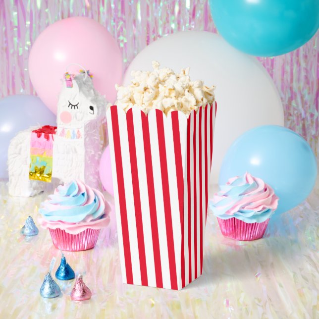 Ballotins Rouge moderne blanc rayures verticales motif cadea (Fête)