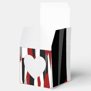 Ballotins Rouge noir et blanc abstrait