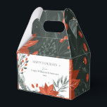 Ballotins Rouge vert Poinsettia Floral Simple Business<br><div class="desc">Souhaitez des vacances heureuses à vos clients et à vos clients avec ce Ballotin moderne poinsettia floral en rouge et vert.</div>