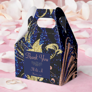 Ballotins Royal Blue Butterfly Wedding Favor Box