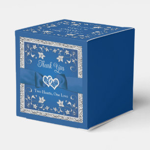 Ballotins Royal Blue, Grey Love Hearts Mariage