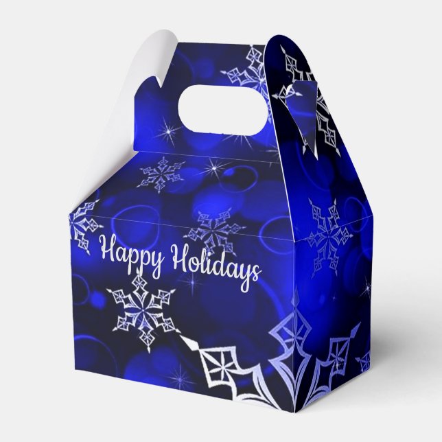 Ballotins Royal Blue Snowflake Motif Gable (Verso)