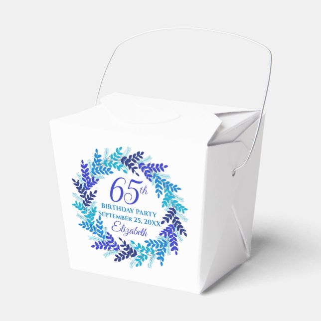 Ballotins Royal Blue Wreath 65e fête d'anniversaire (Verso)