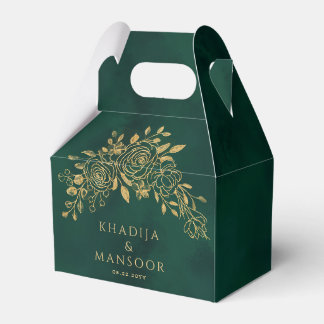 Ballotins Royal Emerald Green Florals Mariage Merci