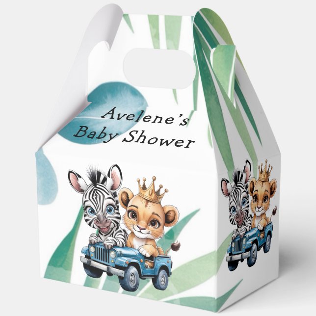 Ballotins Royal Safari Ride Boy Baby shower Cadeau (Verso)