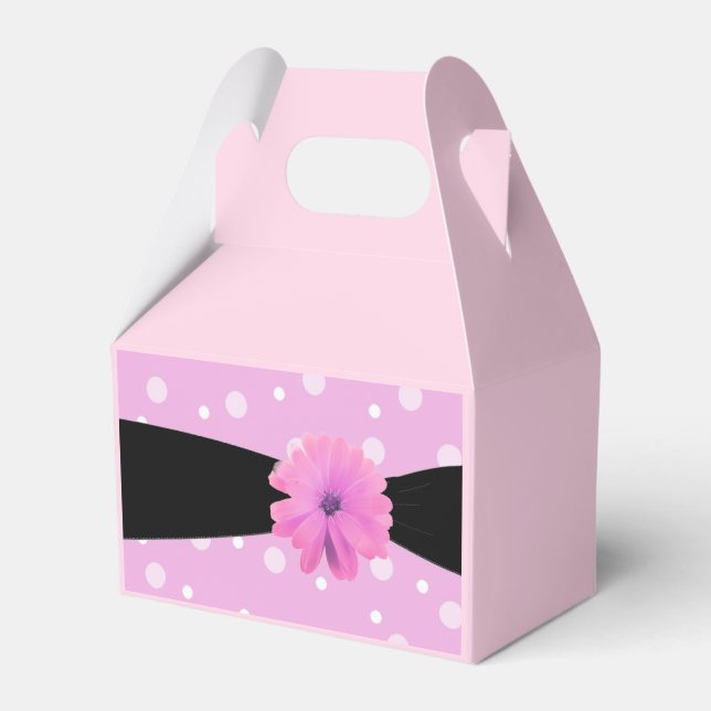 Ballotins Ruban noir Fleur rose (Verso)