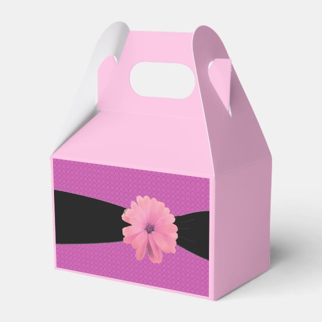Ballotins Ruban noir Fleur rose (Verso)