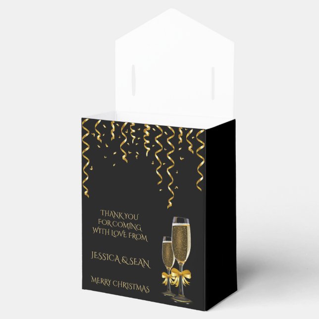 Ballotins Rubans d'Or & Champagne de Noël (Ouvert)