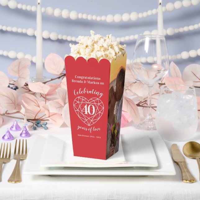 Ballotins Ruby 40e anniversaire mariage rouge maintenant pui (Mariage)