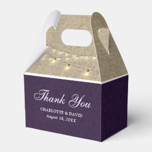 Ballotins Russe Pays Purple Burlap Mariage Merci
