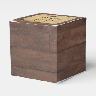 Ballotins Rustic Country Cowboy Casquettes Mariage Favor Box
