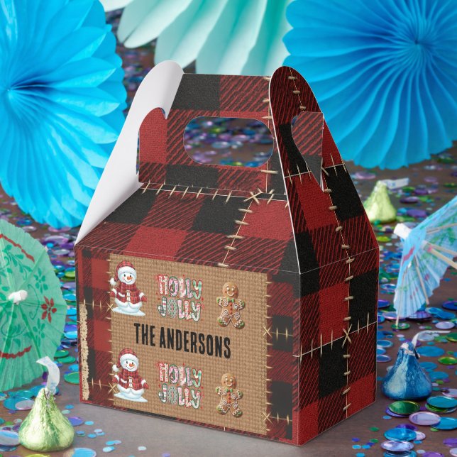 Ballotins Rustic Farmhouse Red Buffalo Plaid Christmas  (Fête)