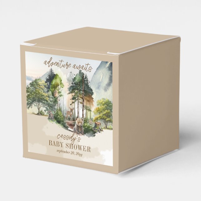 Ballotins Rustic Woodland Adventure Attend Boy Baby shower (Verso)