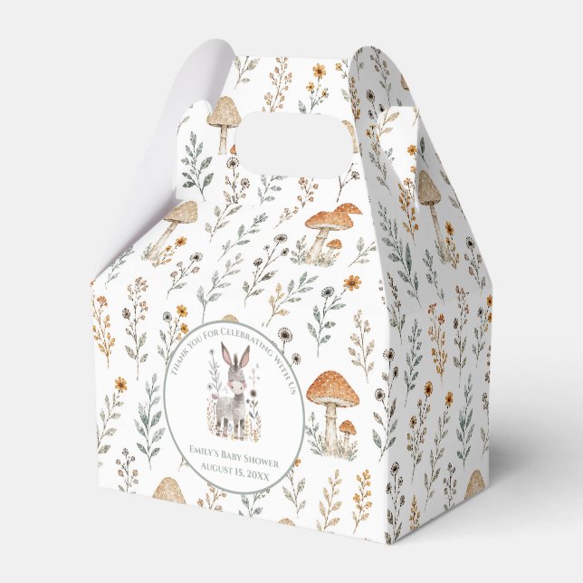 Ballotins Rustique Baby Shower de Bébé Âne | (Verso)