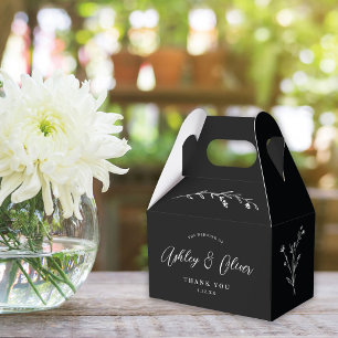 Ballotins Rustique Boho Black & White Fleur sauvage Mariage
