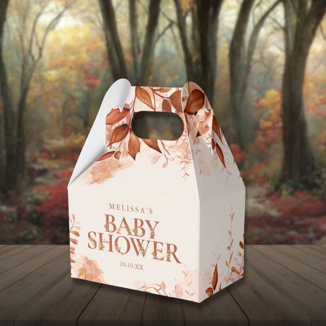 Ballotins Rustique Floral Automne Baby shower d'automne (Rustic Floral Autumn Fall Baby Shower Favor Boxes)