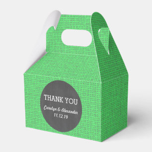 Ballotins Rustique Green Burlap Vintage Chalkboard Mariage