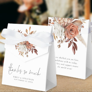 Ballotins Rustique Terracotta Florals Merci Mariage