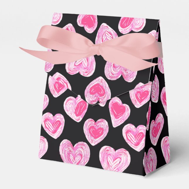 Ballotins Sac cadeau romantique manuscrit rose coeur Valenti (Verso)