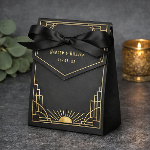 Ballotins Sac de faveur de mariage Art déco