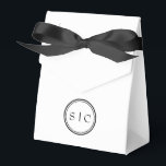 Ballotins Sac de faveur de parti de monogramme de remercieme<br><div class="desc">Sac de faveur de parti de monogramme de remerciement avec un message caché pour les invités de mariage.</div>