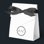 Ballotins Sac de faveur de parti de monogramme de remercieme<br><div class="desc">Sac de faveur de parti de monogramme de remerciement avec un message caché pour les invités de mariage.</div>