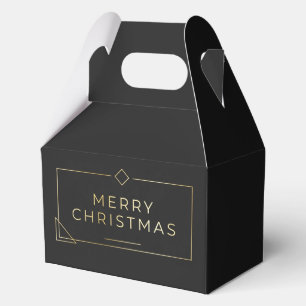 Ballotins Sac en boîte cadeau Noël Art Déco noir et or