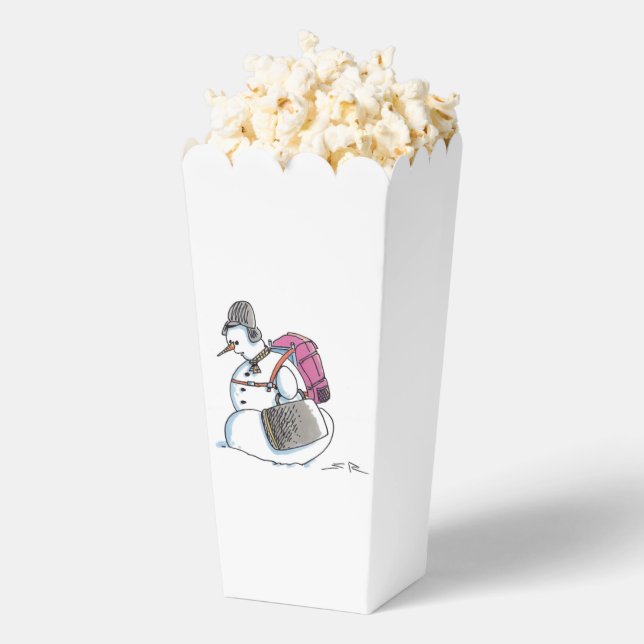 Ballotins Sacs à dos Snowman boîtes à popcorn (Sauté)