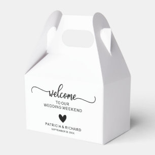 Ballotins Sacs de bienvenue de mariage hôtel coeur mignon