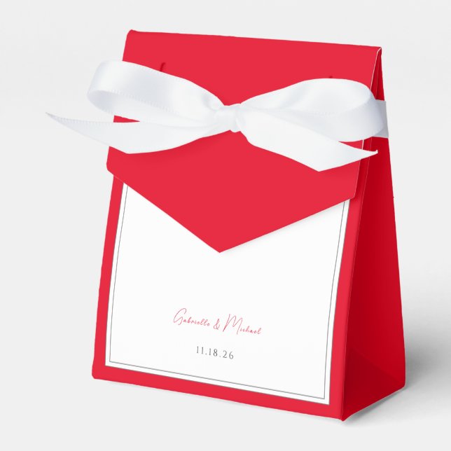 Ballotins Sacs de Faveurs de Mariage Rouge Cerise Clair Mini (Verso)