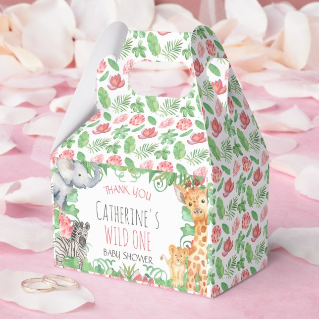 Ballotins Safari Animal Topique Baby shower Floral Merci (Mariage)