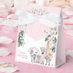 Ballotins Safari Animal Tropical Baby shower rose Fleur